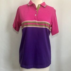 Vintage Izod Club Polo Womens Shirt Pink  Size Med